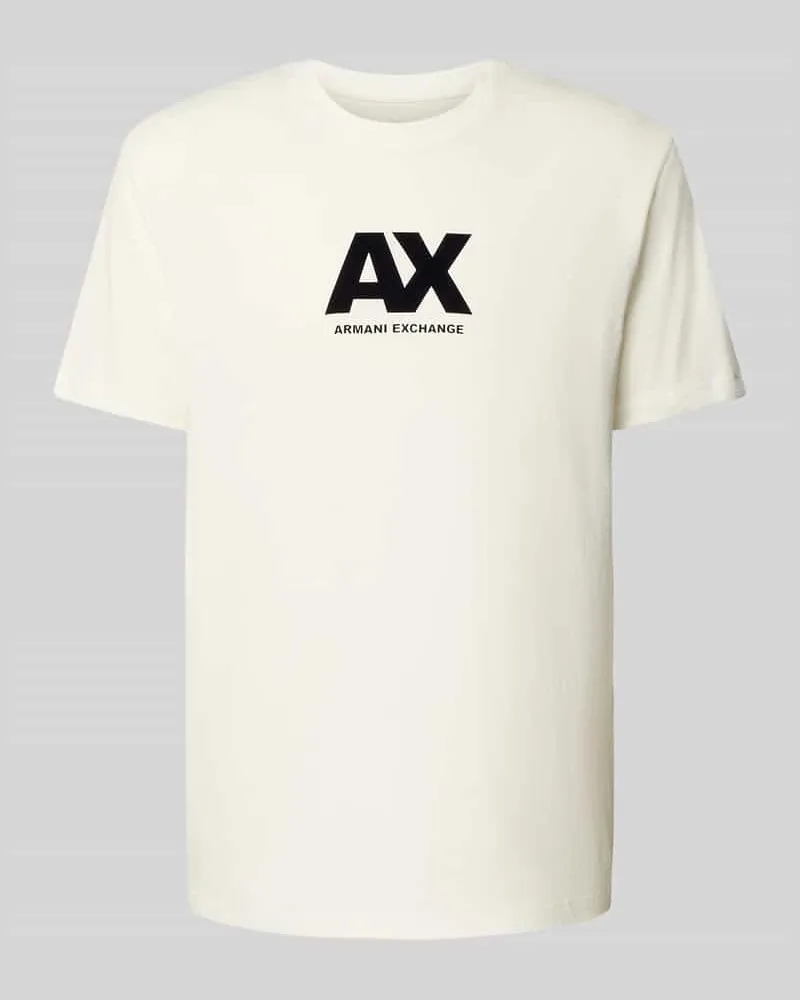 Armani Exchange Regular Fit T-Shirt aus reiner Baumwolle mit Logo-Print 