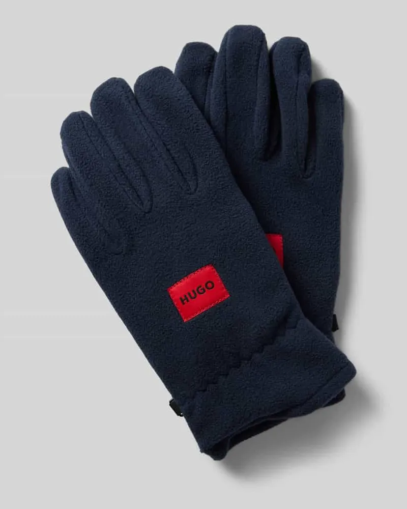 HUGO BOSS Handschuhe mit Label-Patch Modell 'Lacko 