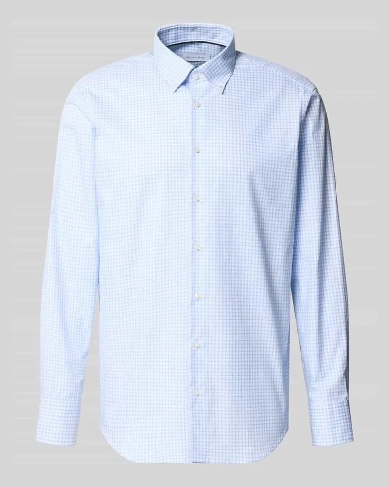 Christian Berg Regular Fit Business-Hemd mit Button-Down-Kragen Bleu
