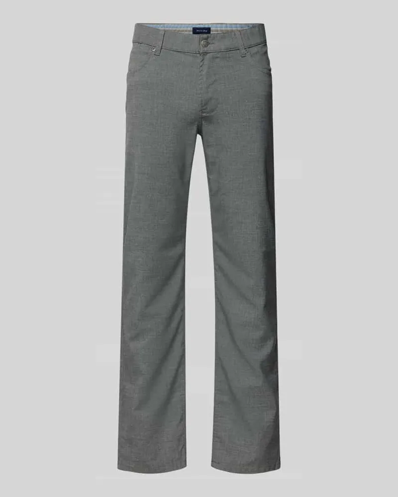 Christian Berg Straight Leg Hose im 5-Pocket-Design Dunkelgrau