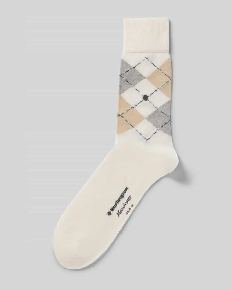 Burlington Socken aus Baumwoll-Mix Modell 'MANCHESTER Offwhite