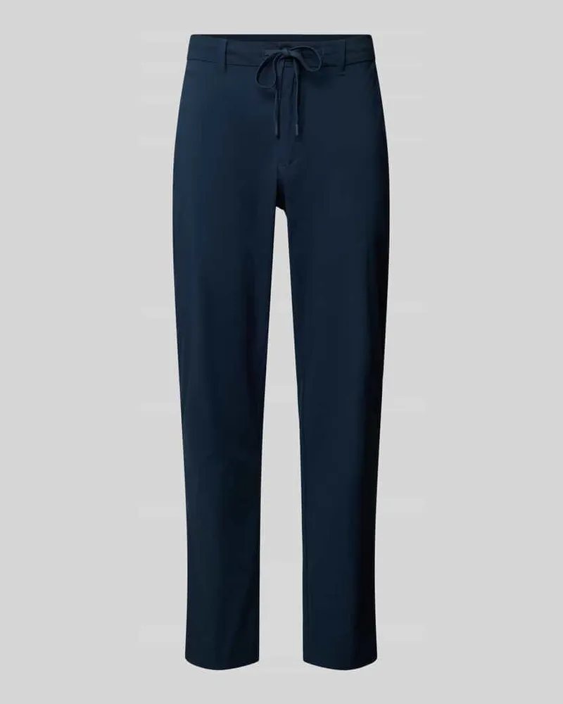 Selected Homme Regular Tapered Fit Chino mit Tunnelzug Modell 'LERO Marine
