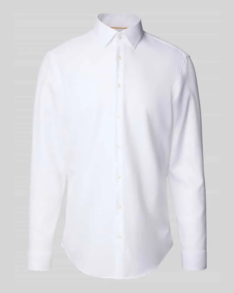 JAKE*S Slim Fit Business-Hemd mit Kentkragen 