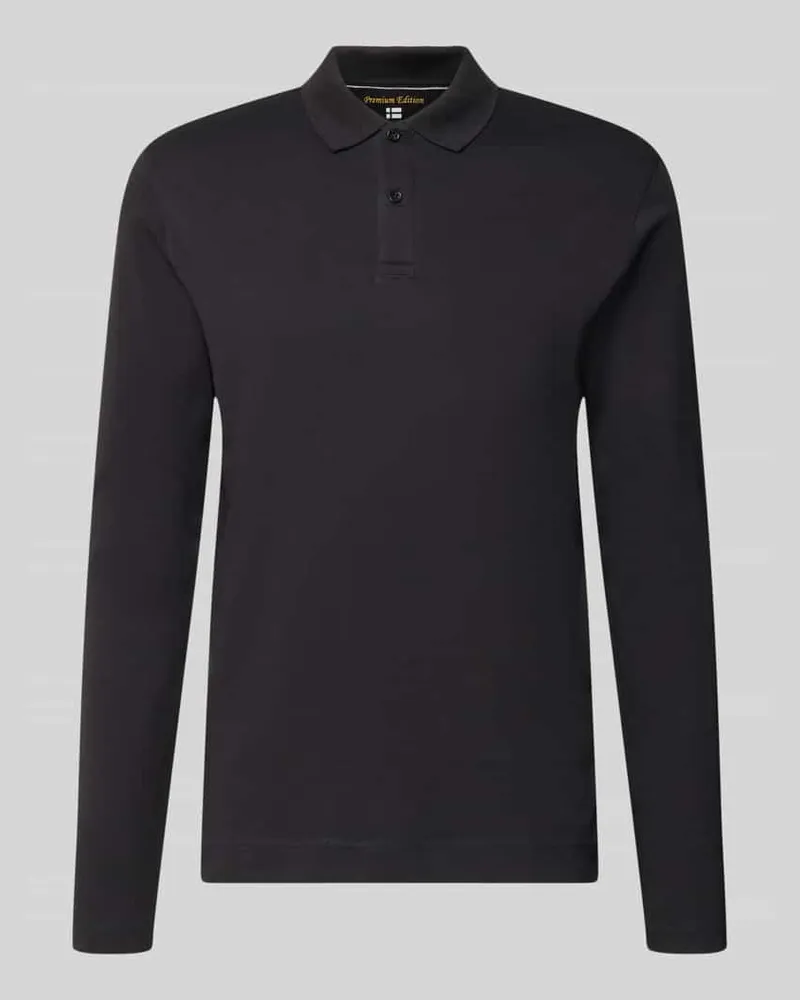 Christian Berg Regular Fit Poloshirt aus reiner Baumwolle Black