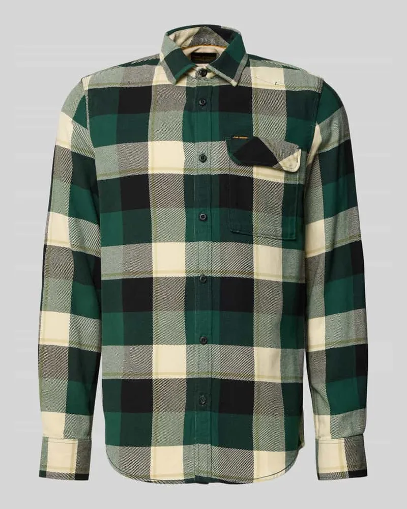 PME Legend Freizeithemd mit Knopfleiste Gruen