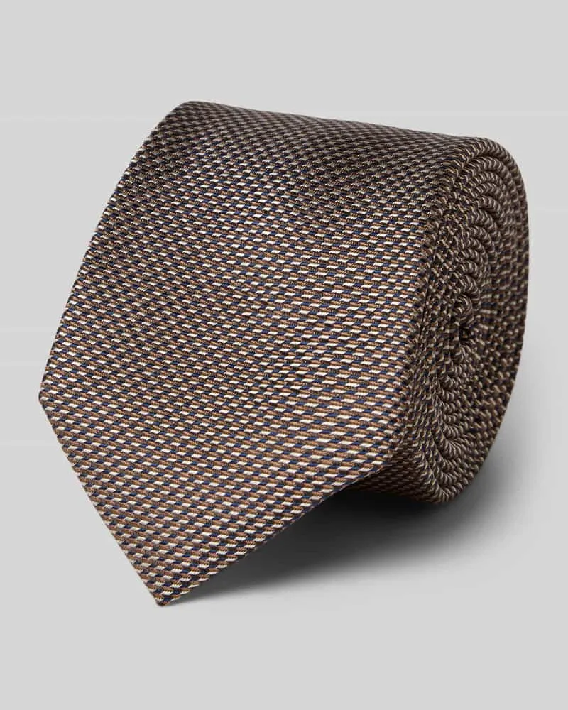 Monti Krawatte mit Label-Detail Mittelbraun