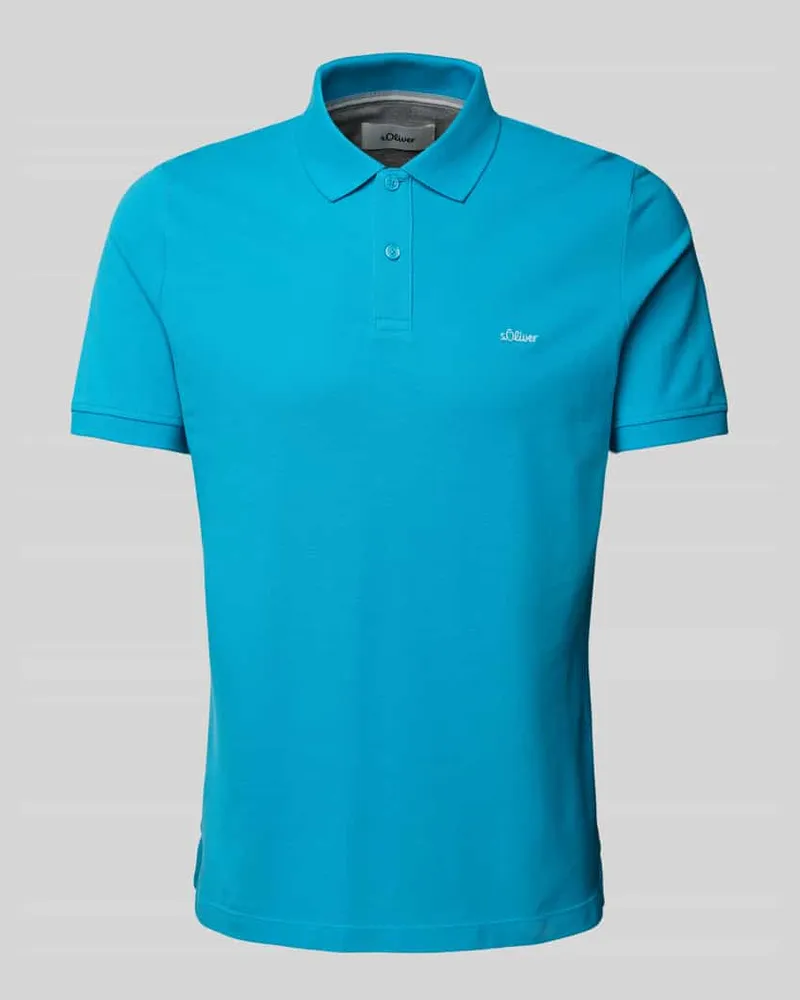 S.Oliver Regular Fit Poloshirt aus Baumwoll-Piqué Ocean