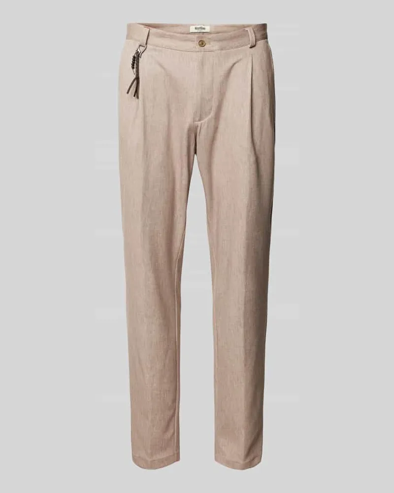 CG Tapered Fit Bundfaltenhose mit Applikation Modell 'Olf 