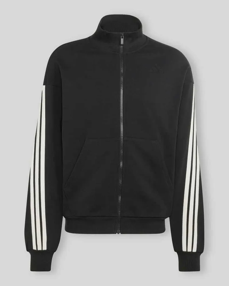 adidas Regular Fit Sweatjacke aus reiner Baumwolle Black