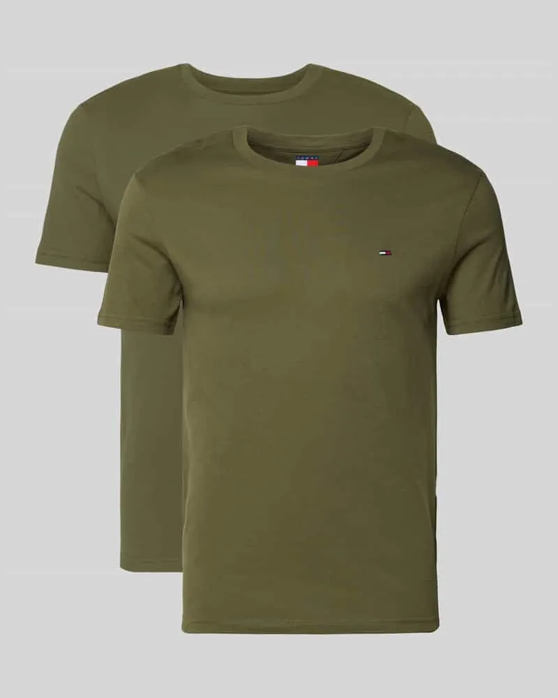 Tommy Hilfiger Slim Fit T-Shirt aus reiner Baumwolle im 2er-Pack Black