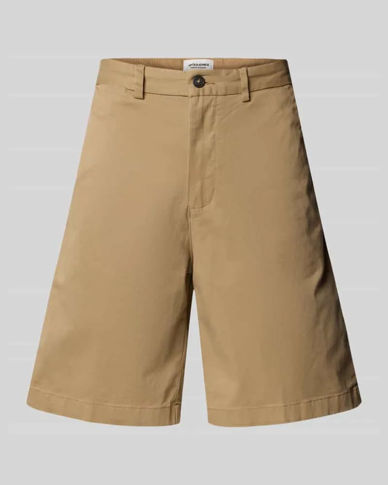 Jack & Jones Regular Fit Chino-Shorts mit Eingrifftaschen Modell 'BILL BARRET Beige