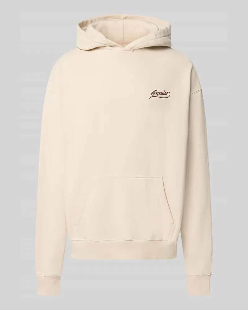 PEGADOR Regular Fit Hoodie aus Baumwoll-Mix Beige