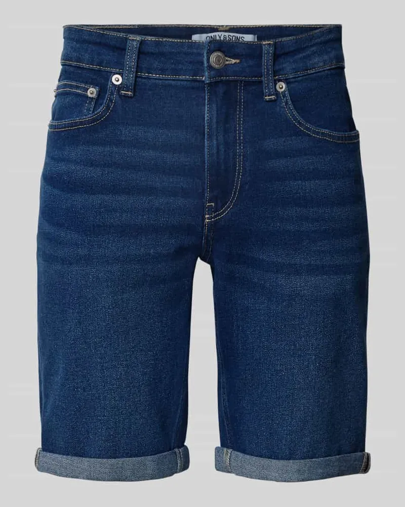 Only & Sons Regular Fit Jeansshorts aus Baumwoll-Mix 