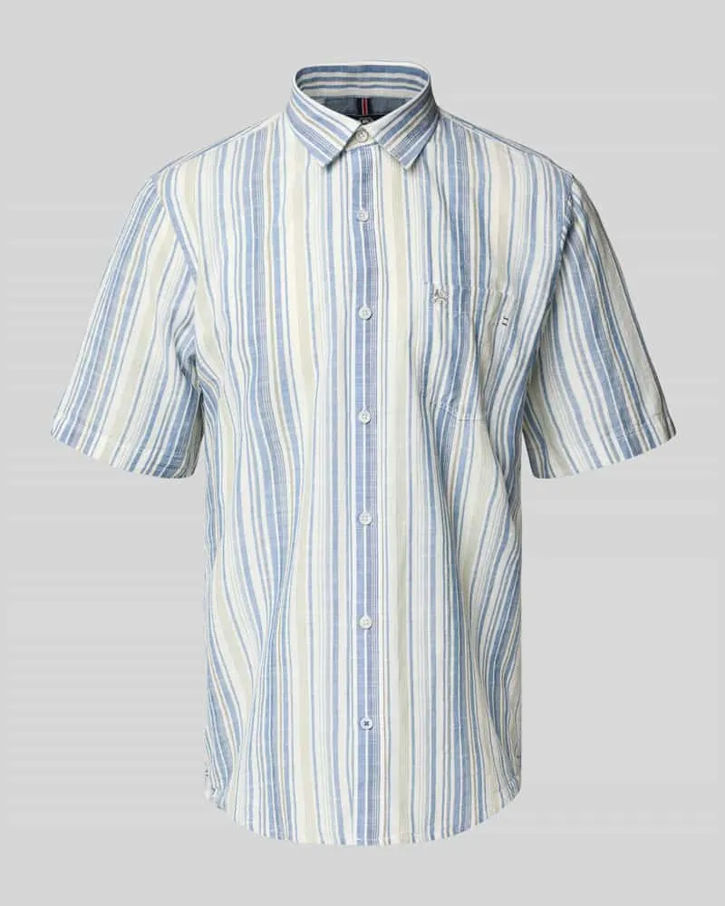 Lerros Slim Fit Freizeithemd mit Kentkragen 