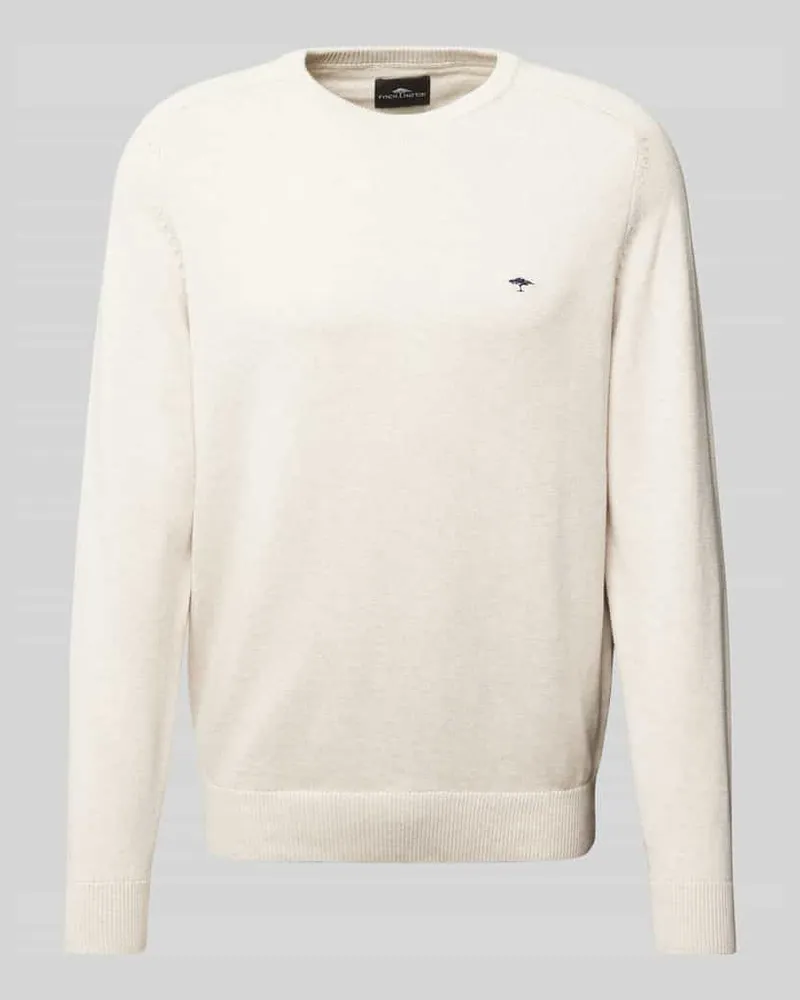 Fynch-Hatton Strickpullover mit Logo-Stitching 