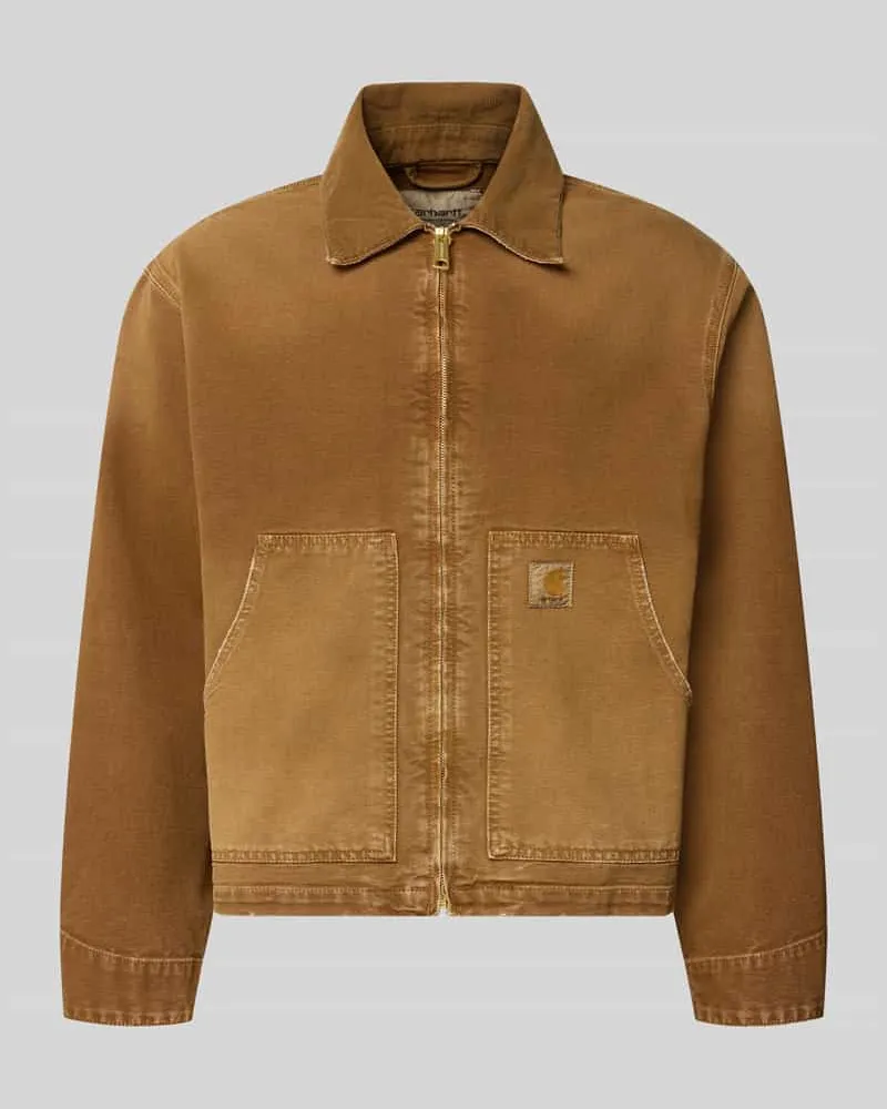 Carhartt WIP Jacke mit Reißverschluss und Label-Detail Modell 'Dearborn Cognac