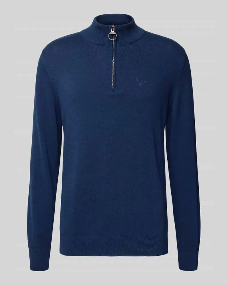 Barbour Regular Fit Troyer aus reiner Baumwolle Modell 'HALF ZIP Marine