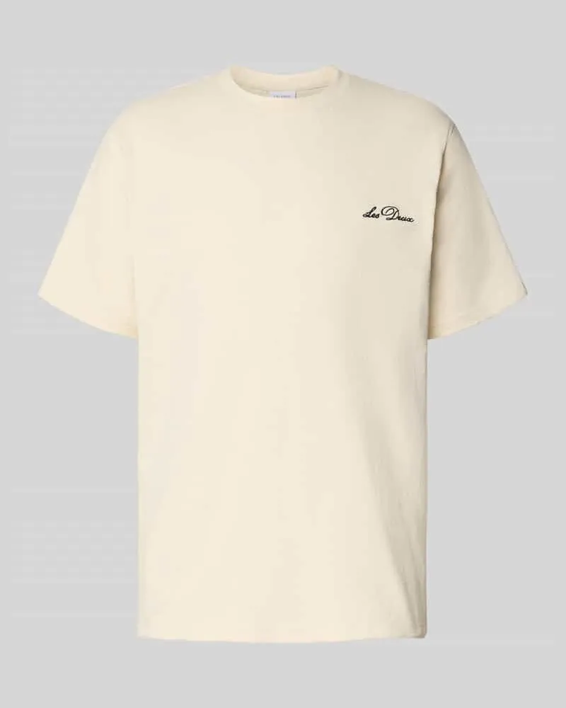 LES DEUX T-Shirt mit Label-Stitching Modell 'Diaz 