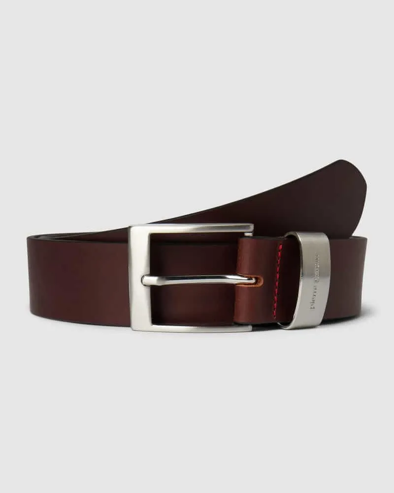 Pierre Cardin Ledergürtel mit matter Schließe 