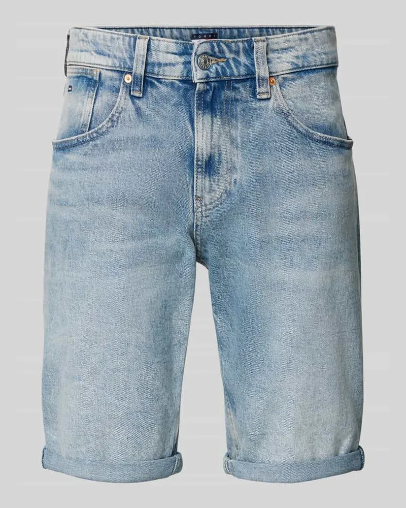 Tommy Hilfiger Regular Fit Jeansshorts aus Baumwoll-Mix Modell 'RONNIE Hellblau