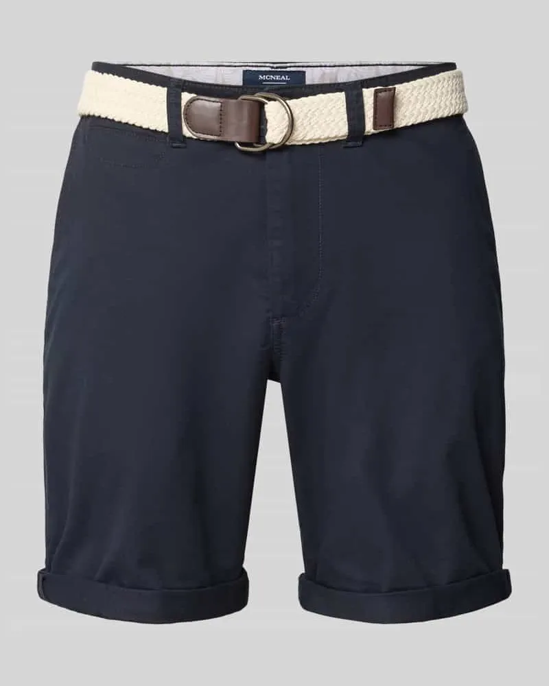 McNeal Bermudas mit Gürtel und Eingrifftaschen Marine