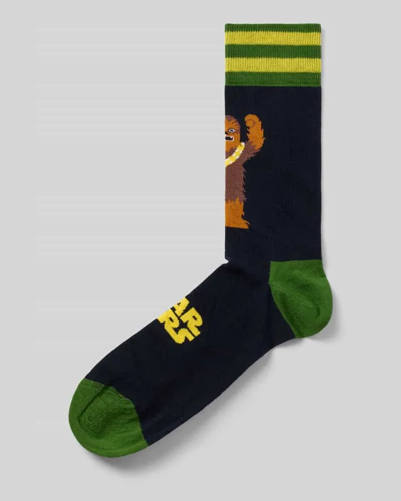 Happy Socks Socken aus elastischem Baumwoll-Mix Modell 'Star Wars Chewie Marine