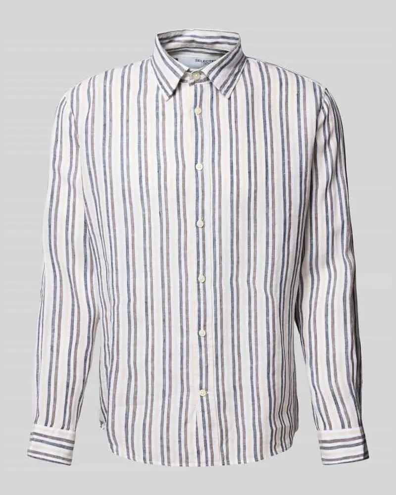 Selected Homme Loose Fit Freizeithemd aus reinem Leinen Modell 'REGKYLIAN 