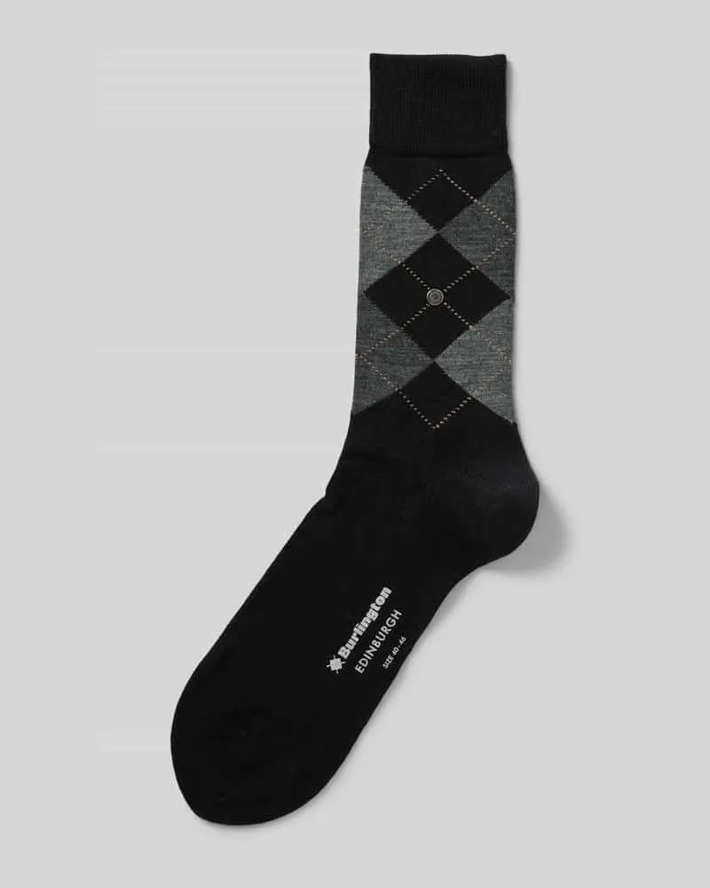 Burlington Sneakersocken mit Strukturmuster Black