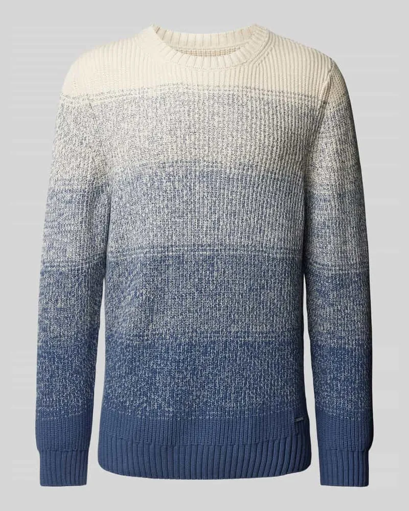 Ragman Strickpullover mit Rundhalsausschnitt Royal