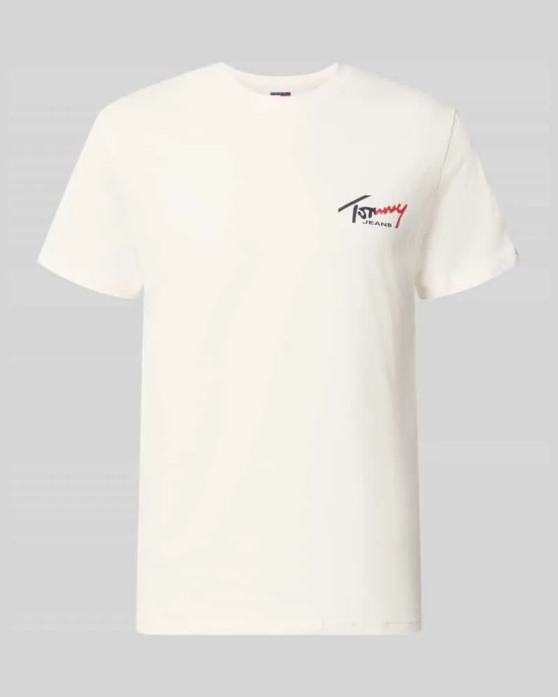 Tommy Hilfiger Slim Fit T-Shirt aus reiner Baumwolle Weiss