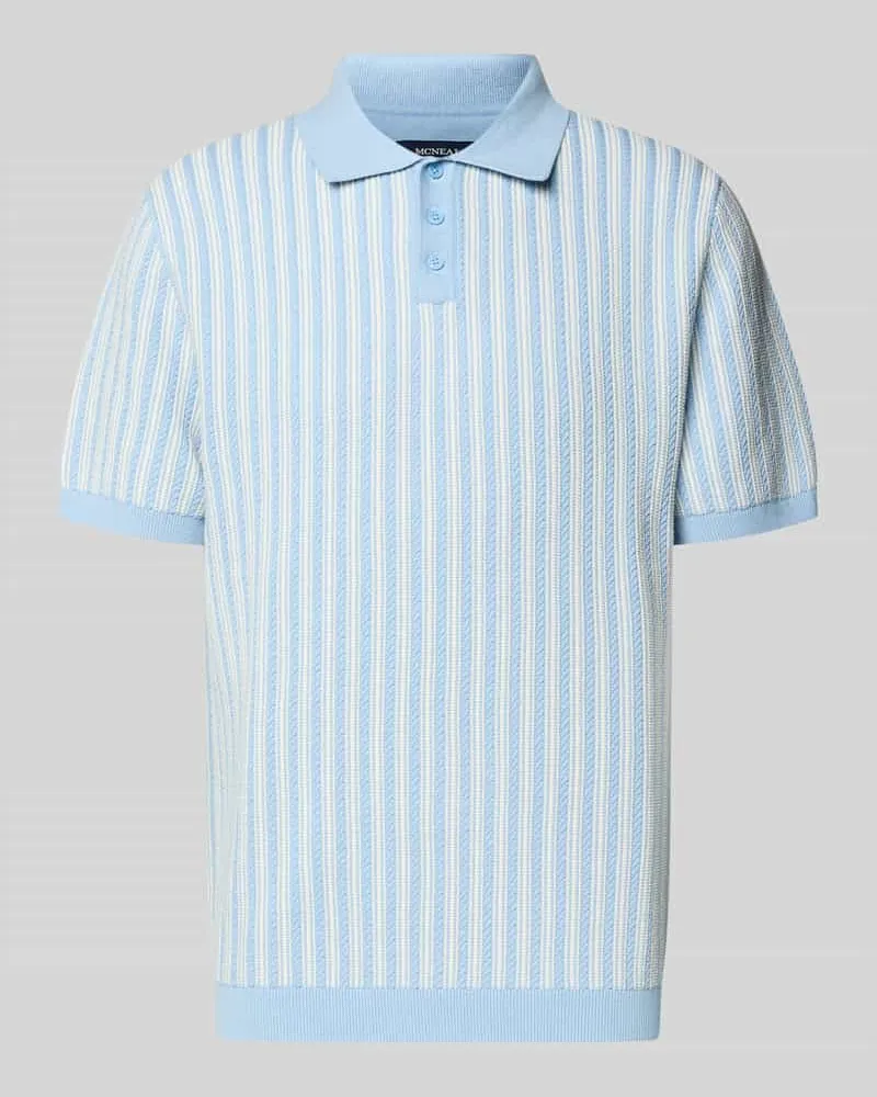 McNeal Regular Fit Poloshirt in Strick-Optik Sky