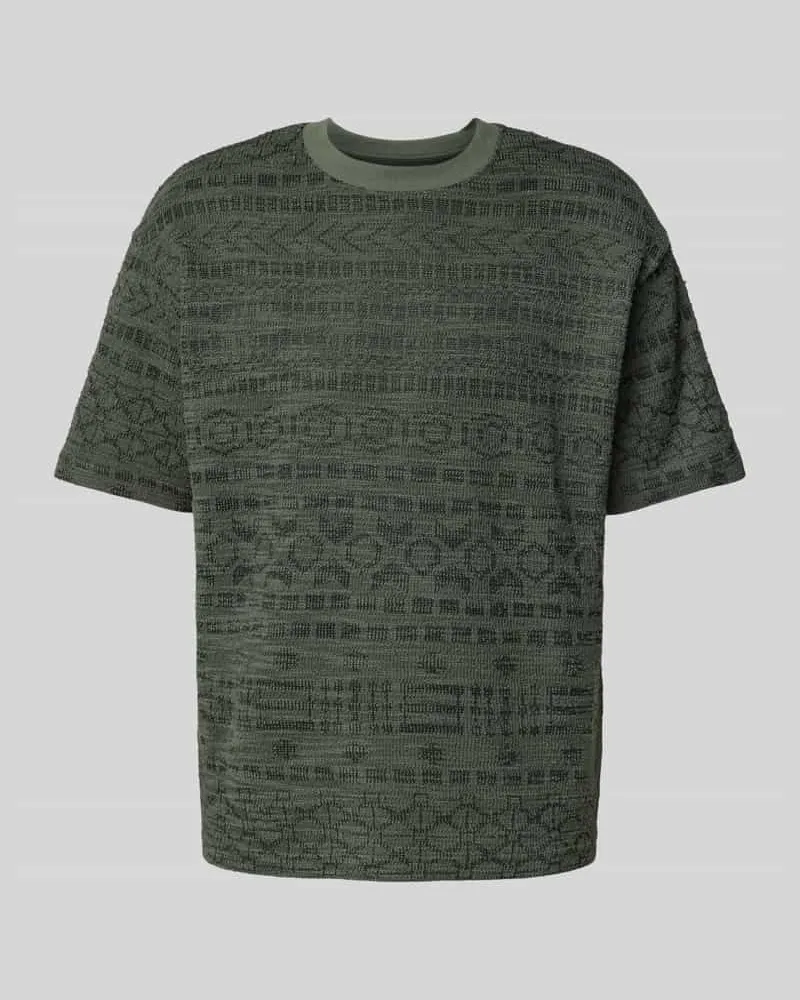 McNeal T-Shirt mit geripptem Rundhalsausschnitt 