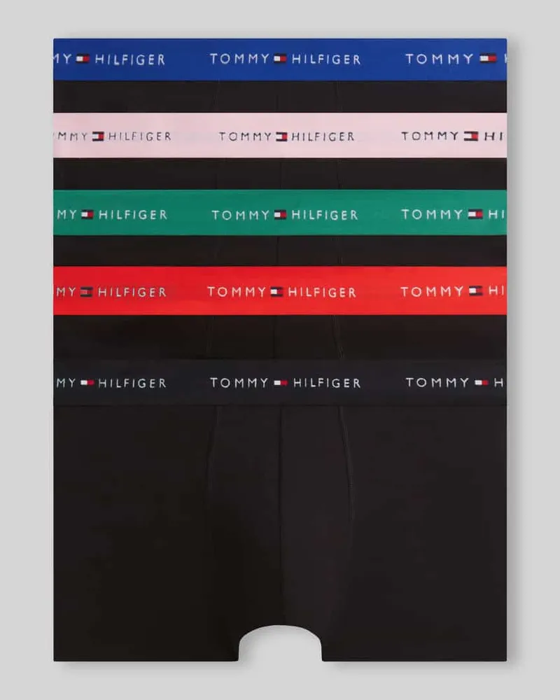 Tommy Hilfiger Trunks aus Baumwoll-Mix im 5er-Pack Black