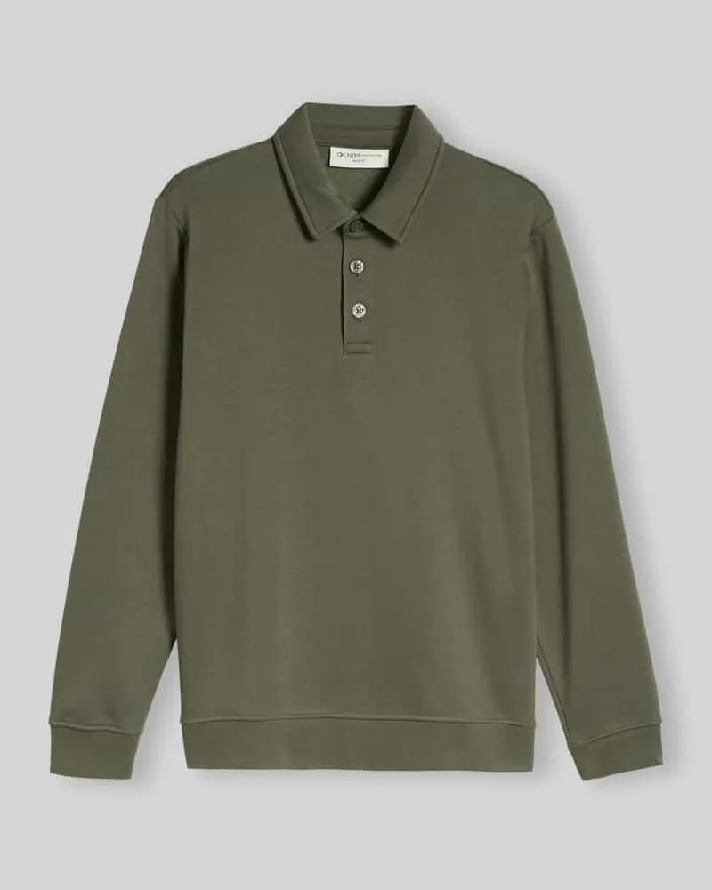 Tom Tailor Regular Fit Poloshirt aus Baumwoll-Mix Oliv
