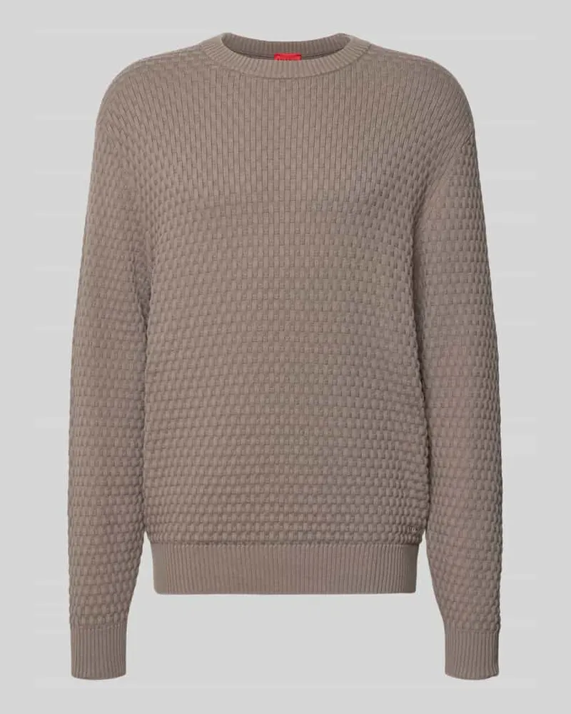 HUGO BOSS Regular Fit Pullover aus reiner Baumwolle Modell 'Sylas Hellrot