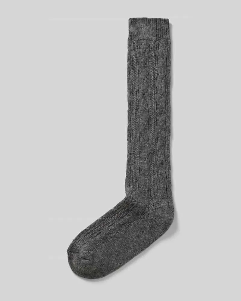 Camano Socken mit geripptem Abschluss Anthrazit