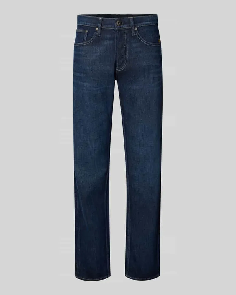 G-STAR RAW Slim Fit Jeans aus Baumwoll-Mix Modell 'Streem Jeansblau