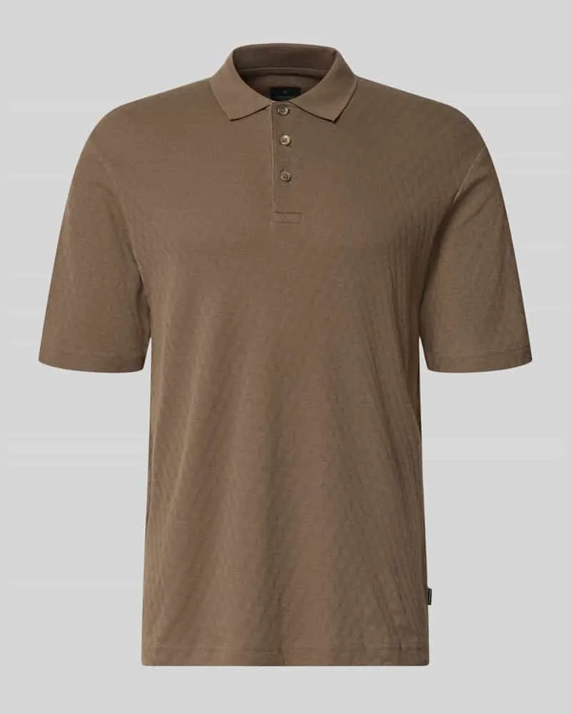 Jack & Jones Regular Fit Poloshirt mit Knopfleiste Mittelbraun