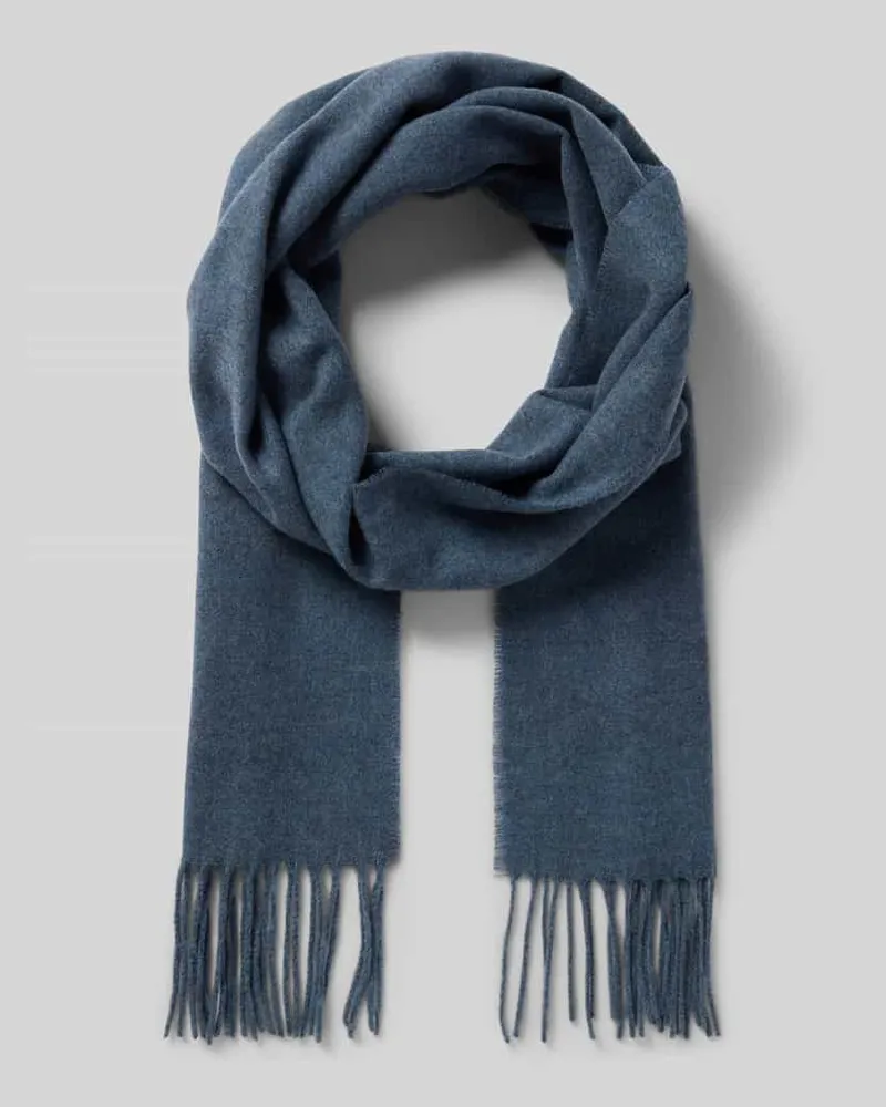 Christian Berg Schal mit Fransen Jeansblau