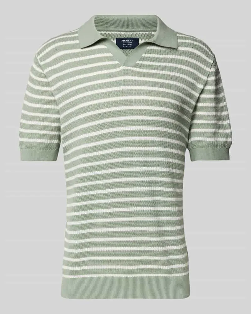 McNeal Regular Fit Poloshirt mit V-Ausschnitt 