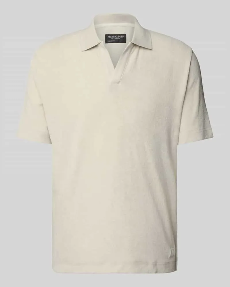 Marc O'Polo Regular Fit Poloshirt aus Baumwoll-Frottee Offwhite