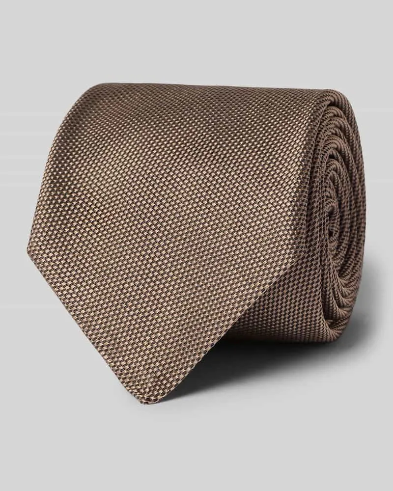 HUGO BOSS Krawatte aus Seiden-Mix Modell 'H-Tie 8 CM-ONE Taupe