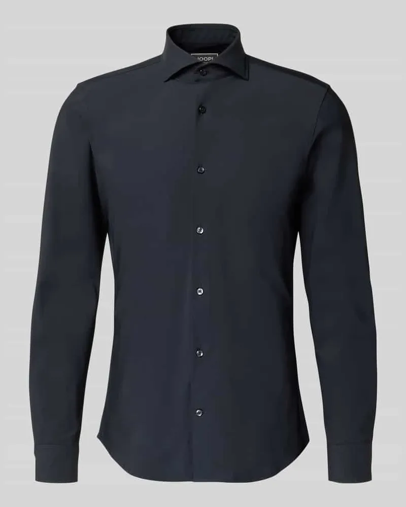 JOOP! Slim Fit Business-Hemd mit Kentkragen Weiss