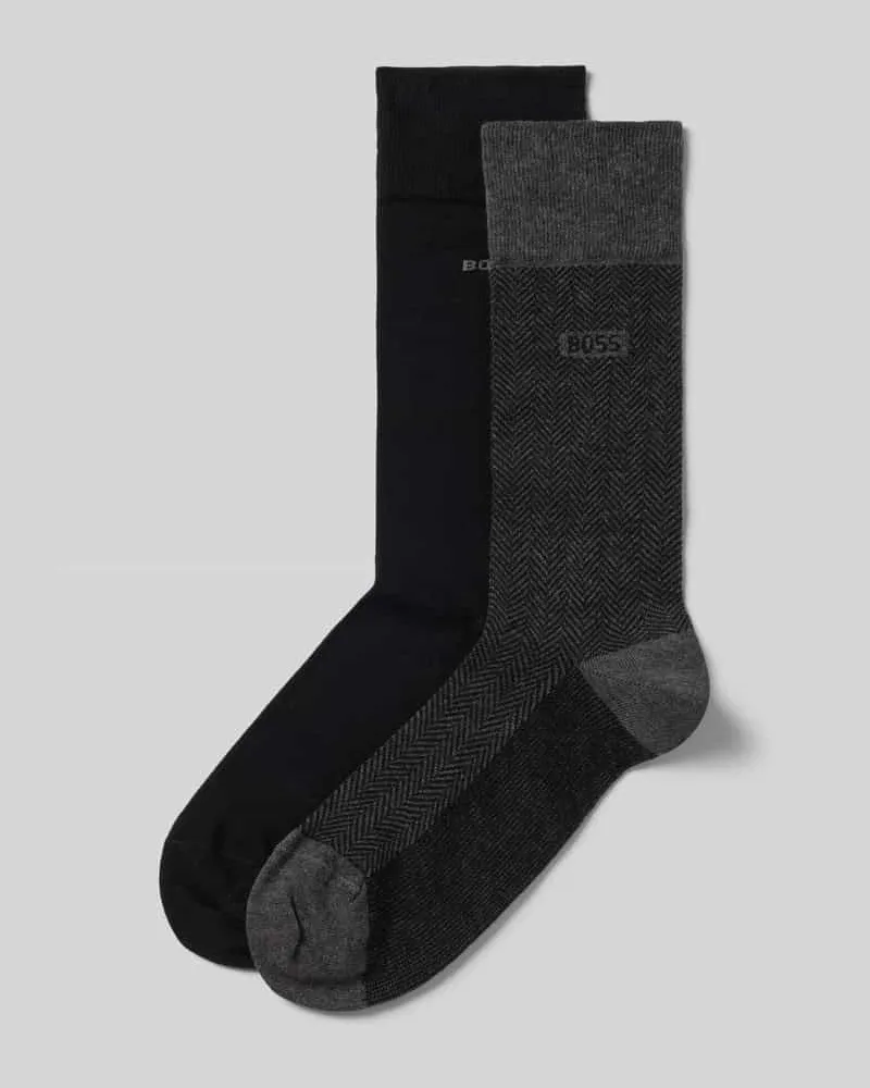 HUGO BOSS Strümpfe aus Baumwoll-Mix im 2er-Pack Mittelgrau