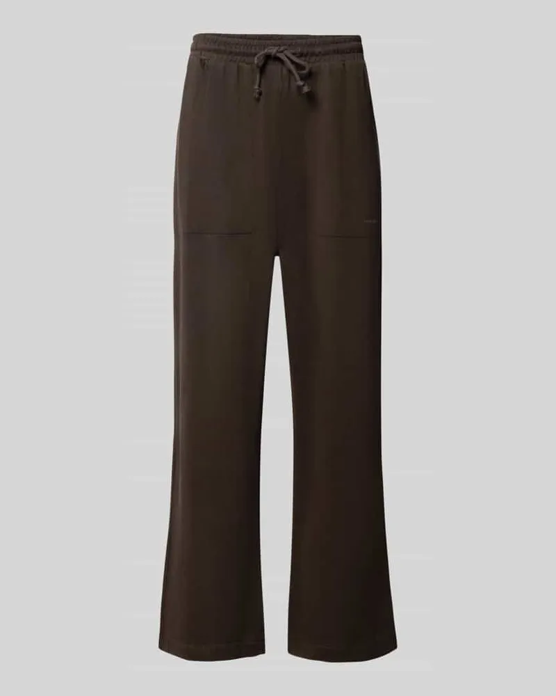 Tommy Hilfiger Regular Fit Sweathose aus Baumwoll-Modal-Mix Dunkelbraun