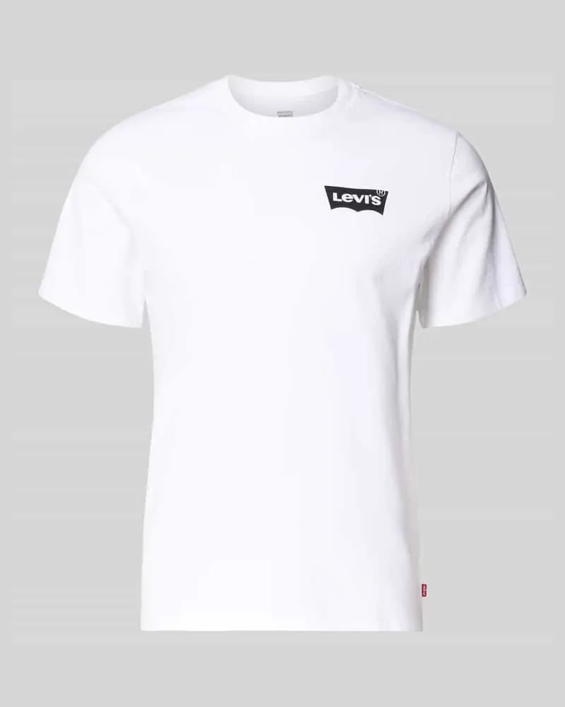 Levi's T-Shirt mit Label-Print Weiss