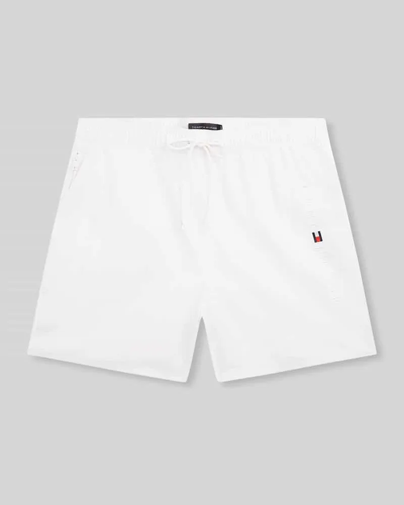 Tommy Hilfiger Badehose mit Label Print Weiss