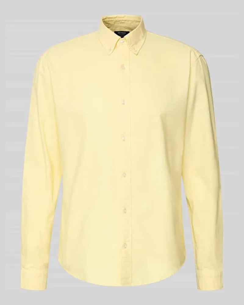 McNeal Freizeithemd mit Knopfleiste Hellgelb
