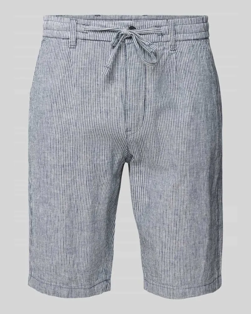 Lindbergh Bermudas aus Leinen-Mix mit seitlichen Eingrifftaschen 