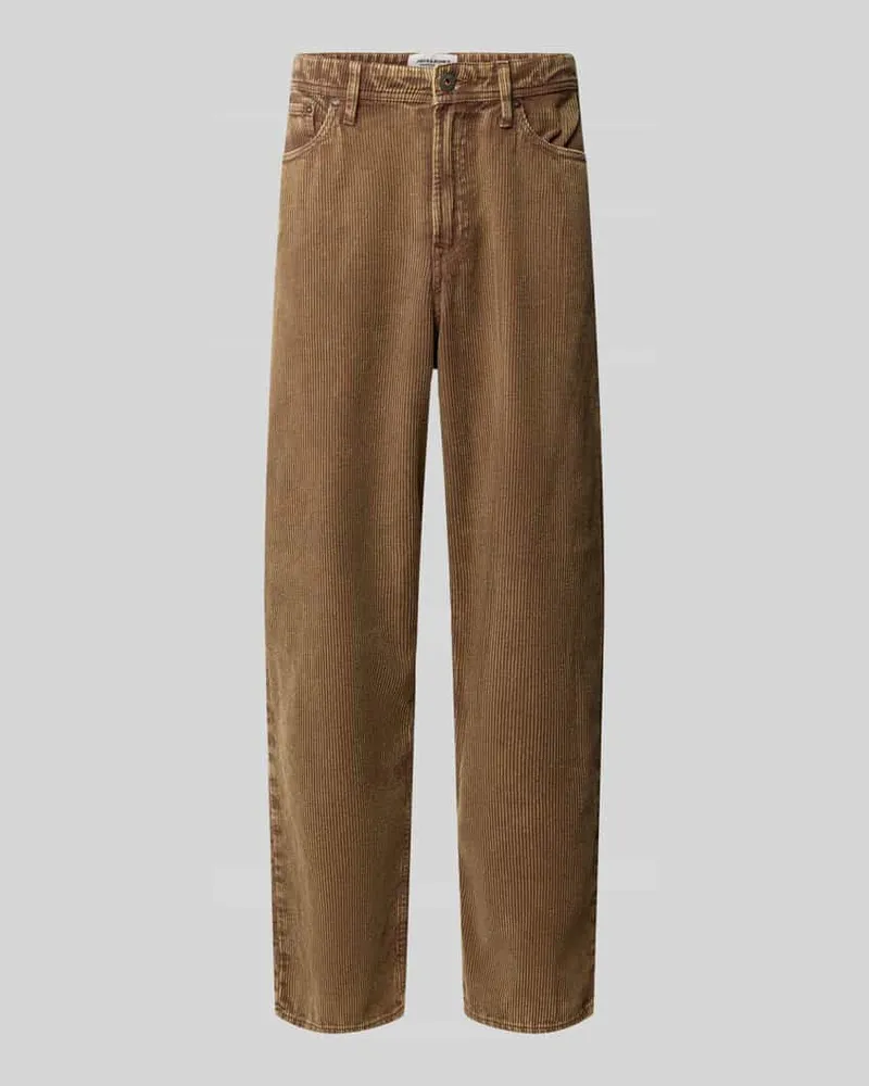 Jack & Jones Baggy Fit Cordhose Modell 'ALEX Dunkelbraun